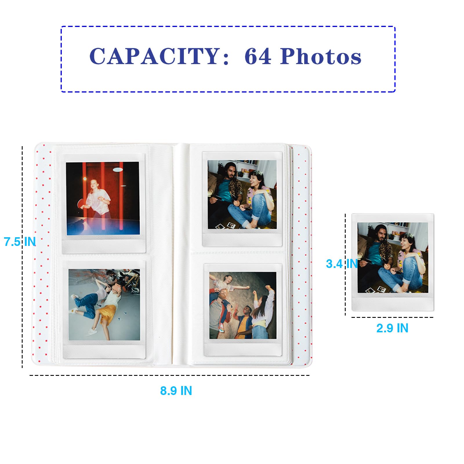 Amazon.com: WOGOZAN 64 Pockets Album for Fujifilm Instax Square